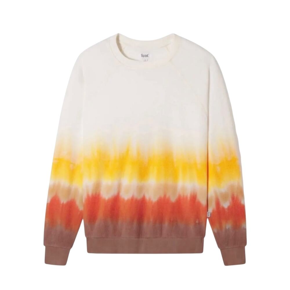 Feat Blanket Blend Crew Neck Sweatshirt Desert Sunset Tie Dye‎ Small Boho Comfy